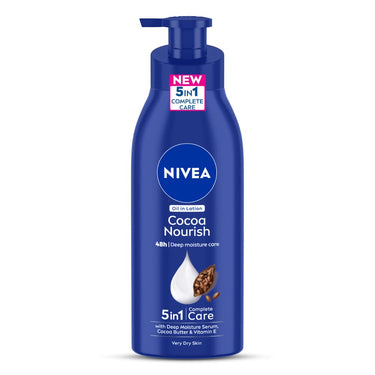 NIVEA Men Body Wash, 500 ml & NIVEA Body Lotion for Very Dry Skin, Cocoa Nourish, with Coconut Oil & Cocoa Butter, 400 ml